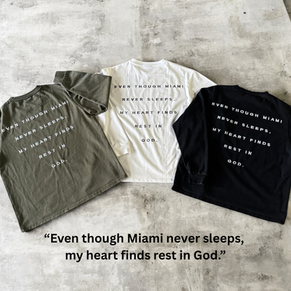 FIND PEACE IN MIAMI LONG SLEEVE.